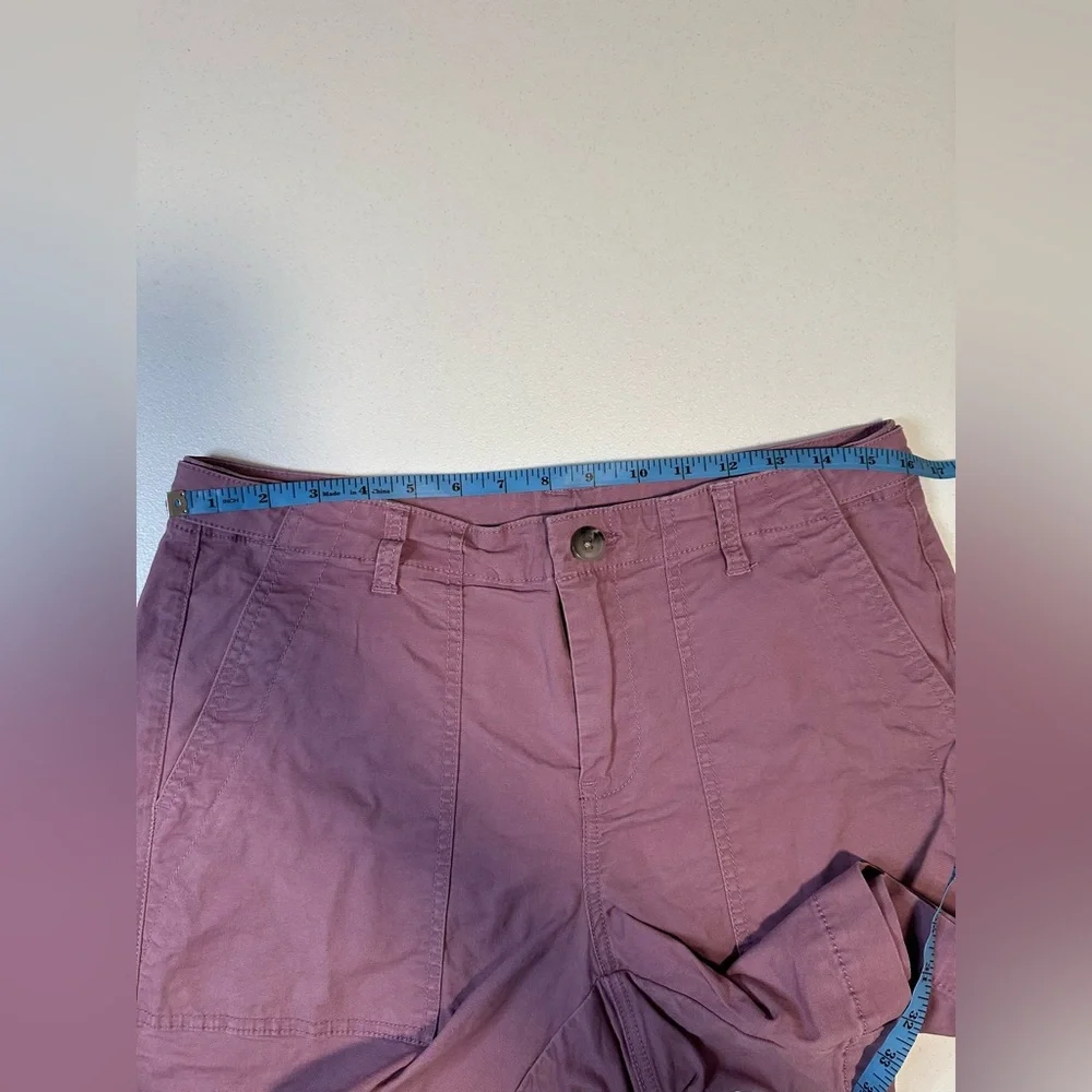 CAbi Light‎ Purple Paperback Short Cotton Canvas Womens Size 8 Stretch 6423